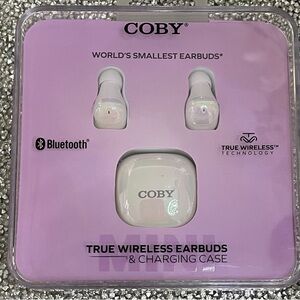 COBY True Wireless Earbuds in White - BRAND NEW, unopened box.